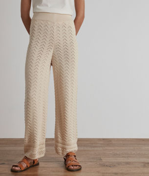 Picture of LUCY CROCHET WIDE-LEG TROUSERS